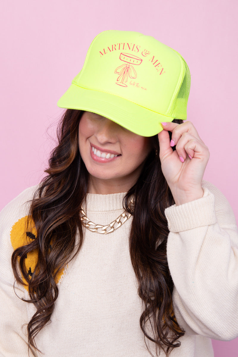 Martinis Men Trucker Hat-Neon Yellow – PinkTag