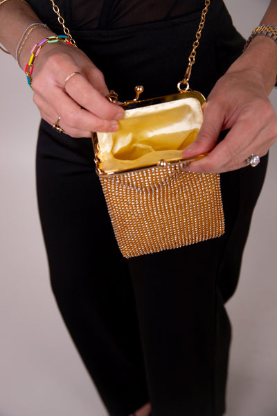 Flashy Cellphone Bag - Gold