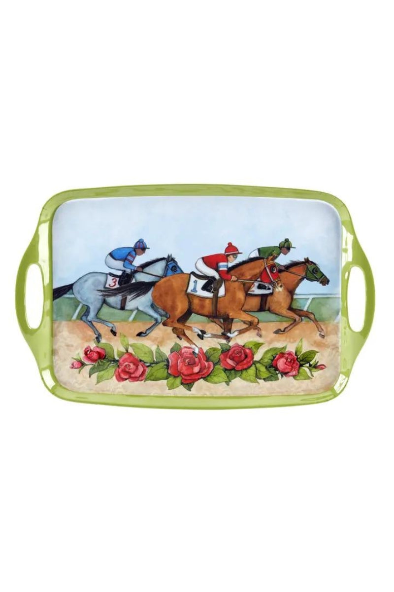 'Day At The Races' Rectangular Tray W/ Handles
