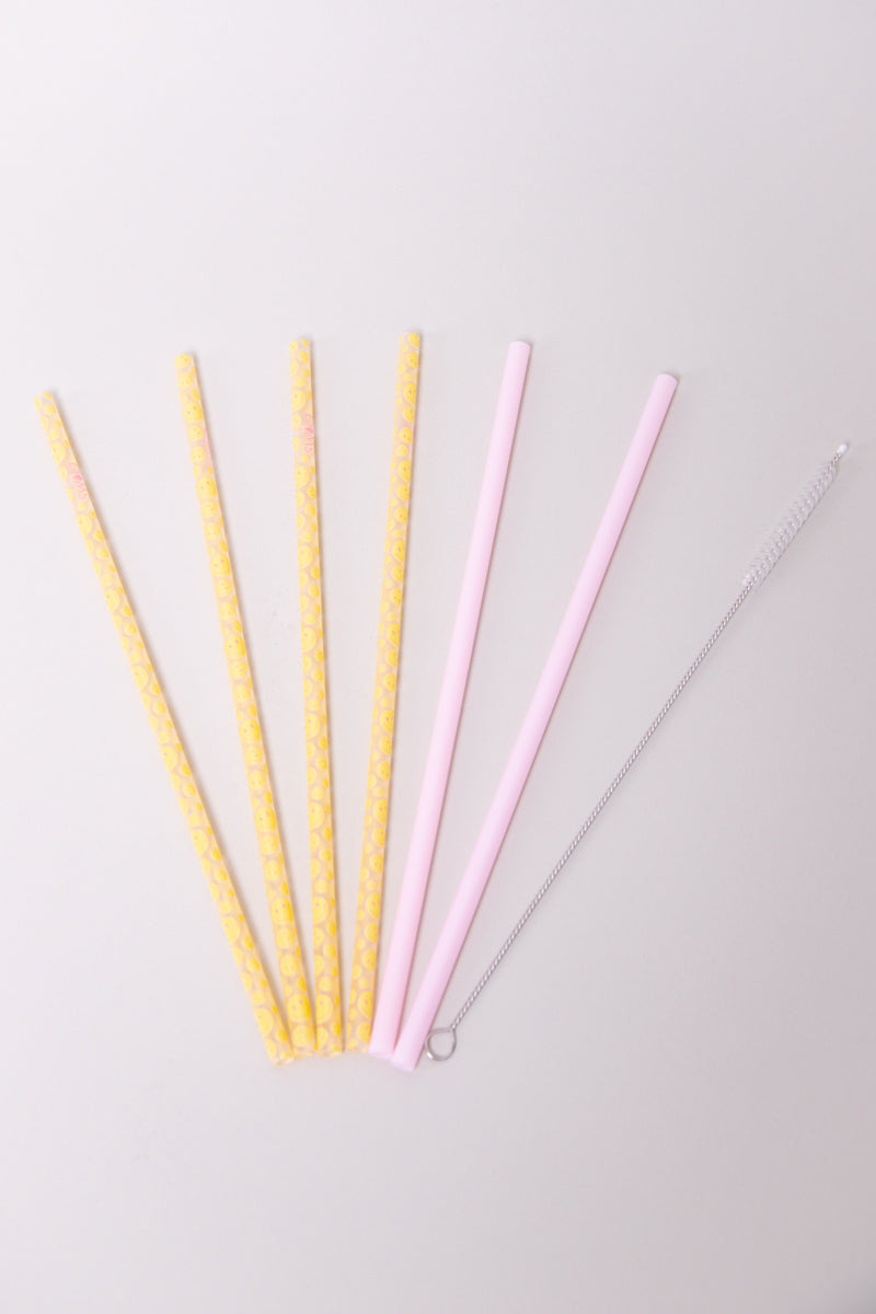 Swig Reusable Tall Straw Set-Oh Happy Day And Pink