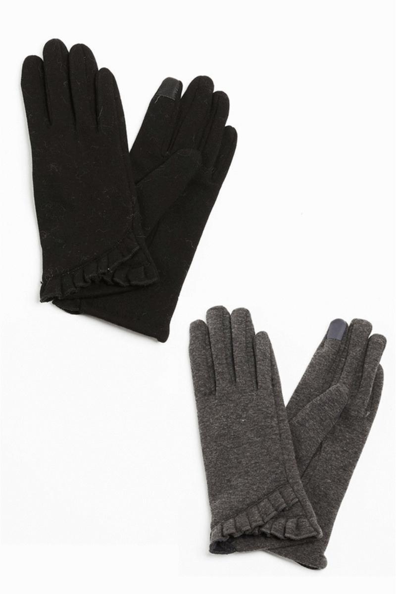 Shirring Trimmed Gloves - FINAL SALE