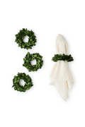 Boxwood Wreath Napkin Rings- Set of 4