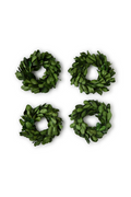 Boxwood Wreath Napkin Rings- Set of 4