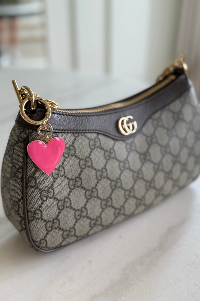 Enamel Heart Bag Charm