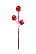 Red & Pink Striped Ornament Stem
