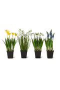 Faux Spring Potted Flowers
