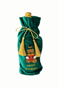 Teddy Bear Embroidered Wine Bag