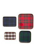 Classic Christmas Tartan Metal Trays
