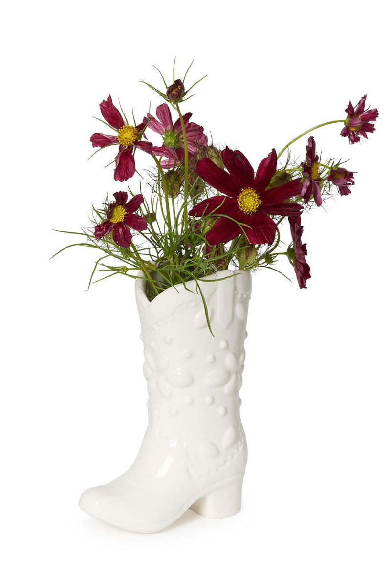 Western Cowboy Boot Vase