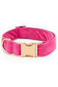 Hot Pink Velvet Dog Collar