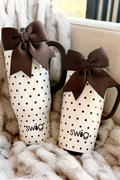 Mocha Dot Mega Mug 30oz