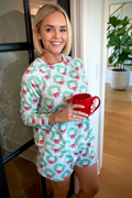 Annie Pajama Short Set - Wreaths