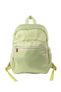 Green Gingham Backpack