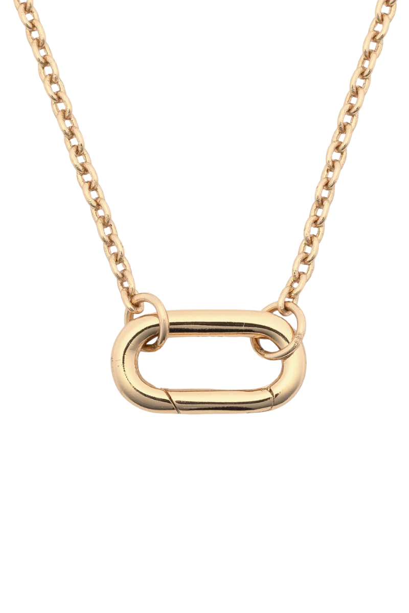 Oval Charm Holder Necklace