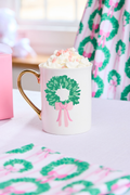 Gold Handle Mug - Rosy Wreaths