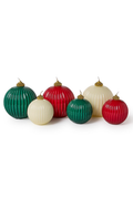 High-Gloss Ornament Ball Candles - Set of 2