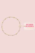 June Gold Beaded Bracelet- S/M