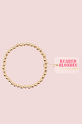 5MM Gold Beaded Bracelet- S/M
