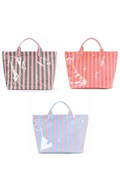 Striped Waterproof Tote