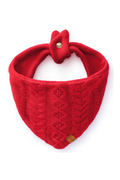 Red Cable Knit Dog Bandana