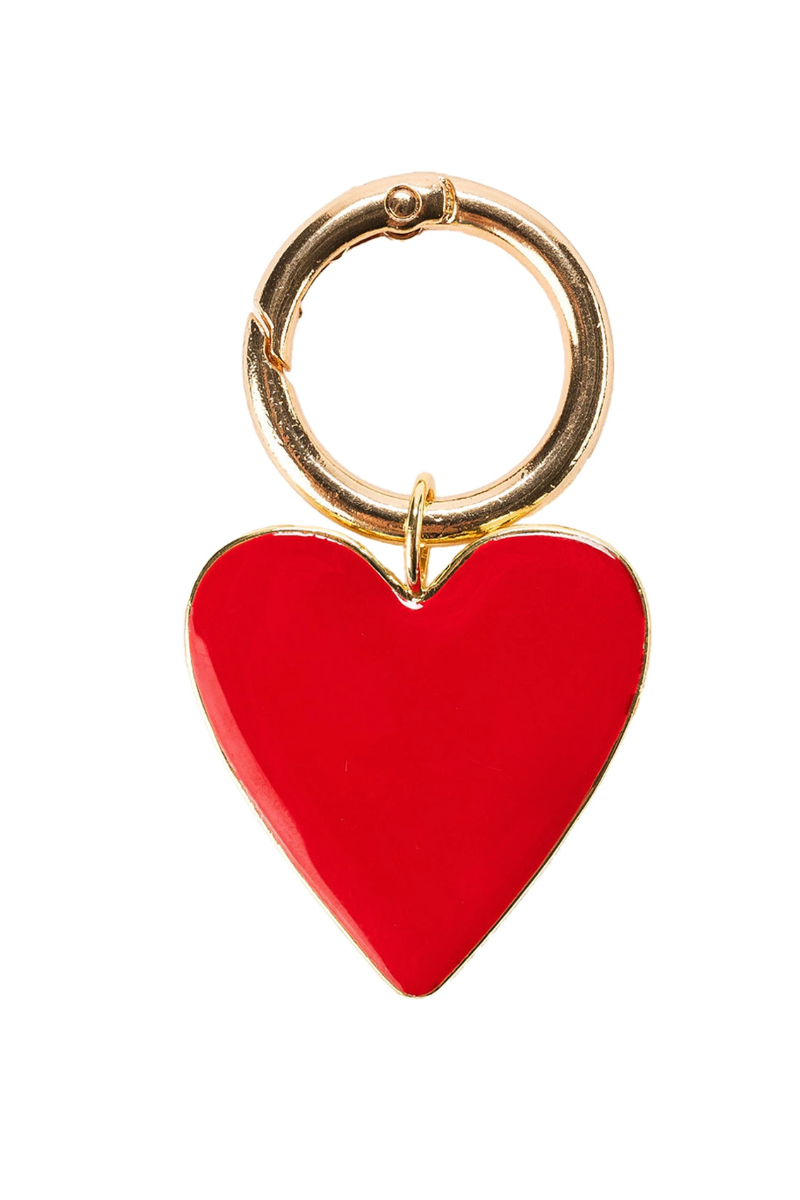 Enamel Heart Bag Charm