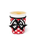 Gameday Gingham Iced Cup Coolie (Small) - Red & Black