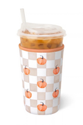 Pumpkin Check Iced Cup Coolie (Medium)
