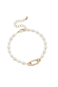 Piper Freshwater Pearl Charm Bracelet Base in Ivory