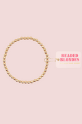 4MM Gold Beaded Bracelet- S/M