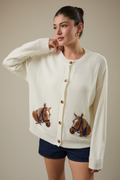 Equestrian Elegance Knit Cardigan