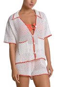 Crochet Button-Up Cover-Up Top