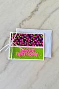 Floral Happy Birthday Blank Greeting Card