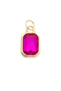 Canvas Style Charms - Emerald Cut Rhinestone