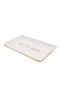 Gold Mr. & Mrs. Trinket Tray