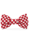 Red Gingham Dog Bow Tie