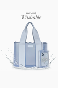 Jelly Tote Bag - Carolina Blue Crochet Wave