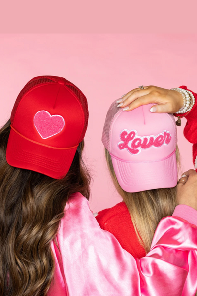 Heart Fuzzy Patch Trucker Hat