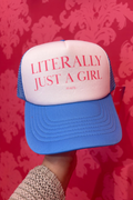 Literally Just A Girl Trucker Hat - Blue