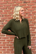 Olive You Ribbed Top