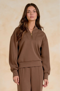 Mocha Scuba Pullover