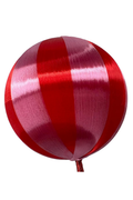 Red & Pink Striped Ornament Stem