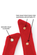 Red Cable Knit Dog Bandana