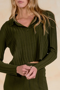 Olive You Ribbed Top