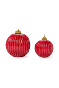High-Gloss Ornament Ball Candles - Set of 2