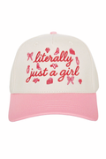 Literally Just A Girl Trucker Hat - Pink