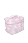 Pink Gingham Cosmetic Bag