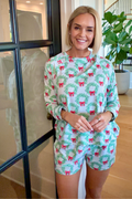 Annie Pajama Short Set - Wreaths