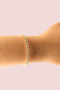 5MM Gold Beaded Bracelet- S/M