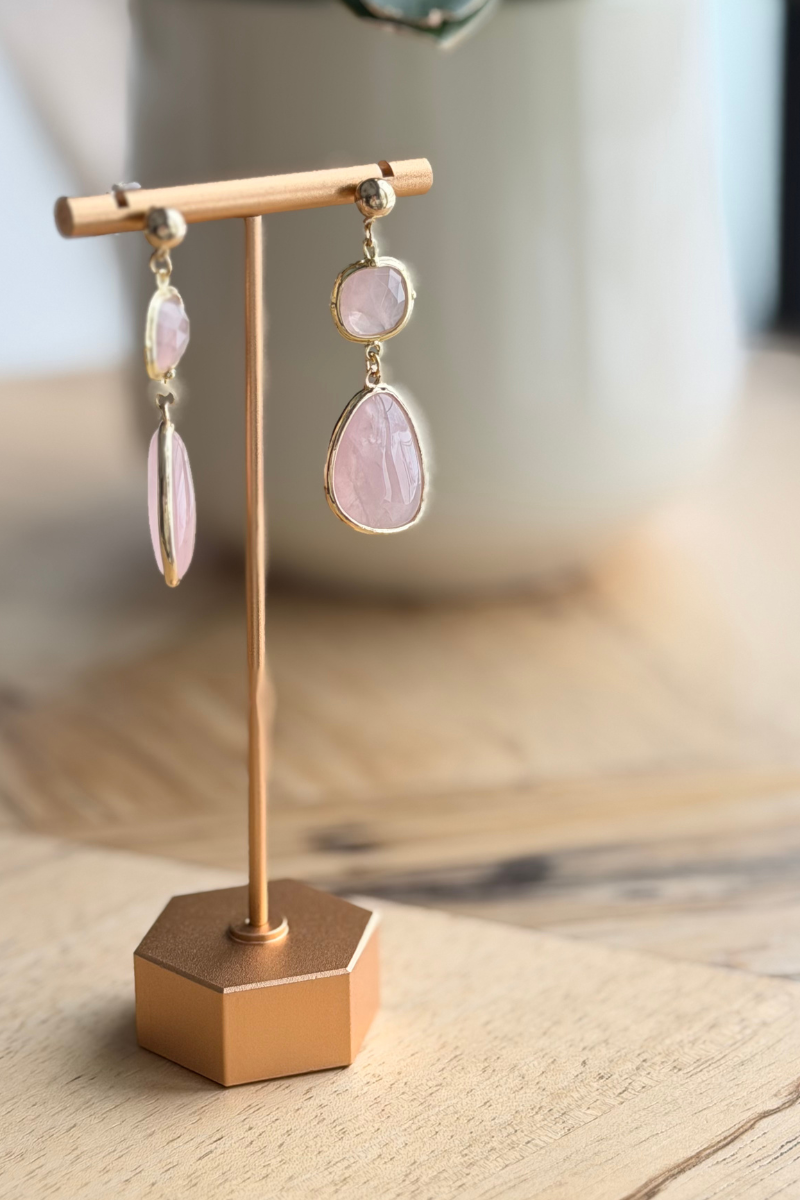 Blush Drop Earrings