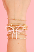 Pink Pearl Bow Bracelet
